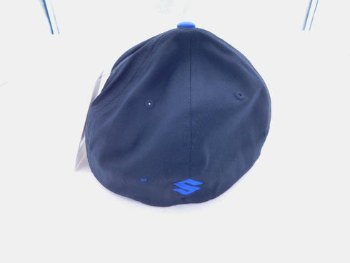SUZUKI FLEXFIT HAT/CAP L-XL SUZUKI "S" FADE BLACK BLUE RMZ GSXR DRZ NEW